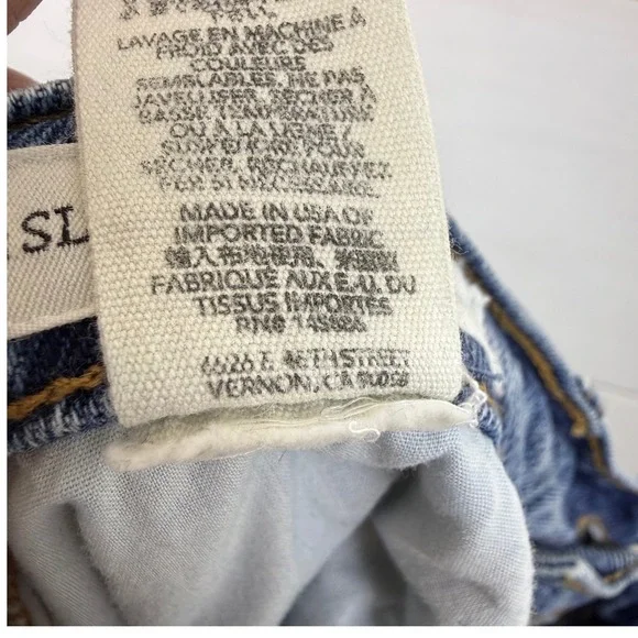 THE GREAT. The Slouch Taper Jean Raw Hem WOMEN 26 Made in USA CANOPY 100% COTTON - Picture 11 of 13